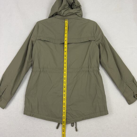 Banana Republic Petite S Olive Green Llano Anorak Hooded Utility Jacket - Picture 6 of 10
